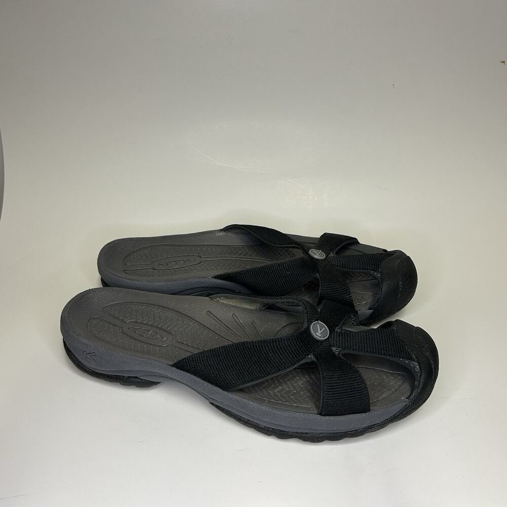 Keen Bali Womens 9 Sandals Black Slip on Comfort Slide Beach Walking